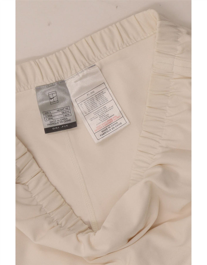 Nike Jupe-short pour femme UK 8/10 Small Polyester blanc cassé