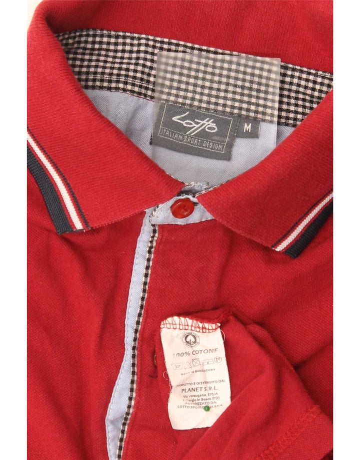 Lotto Polo Homme Rayé Rouge Moyen Coton
