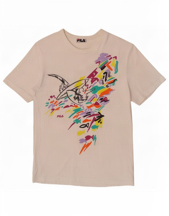 Fila T-Shirt Graphique Homme Petit Blanc