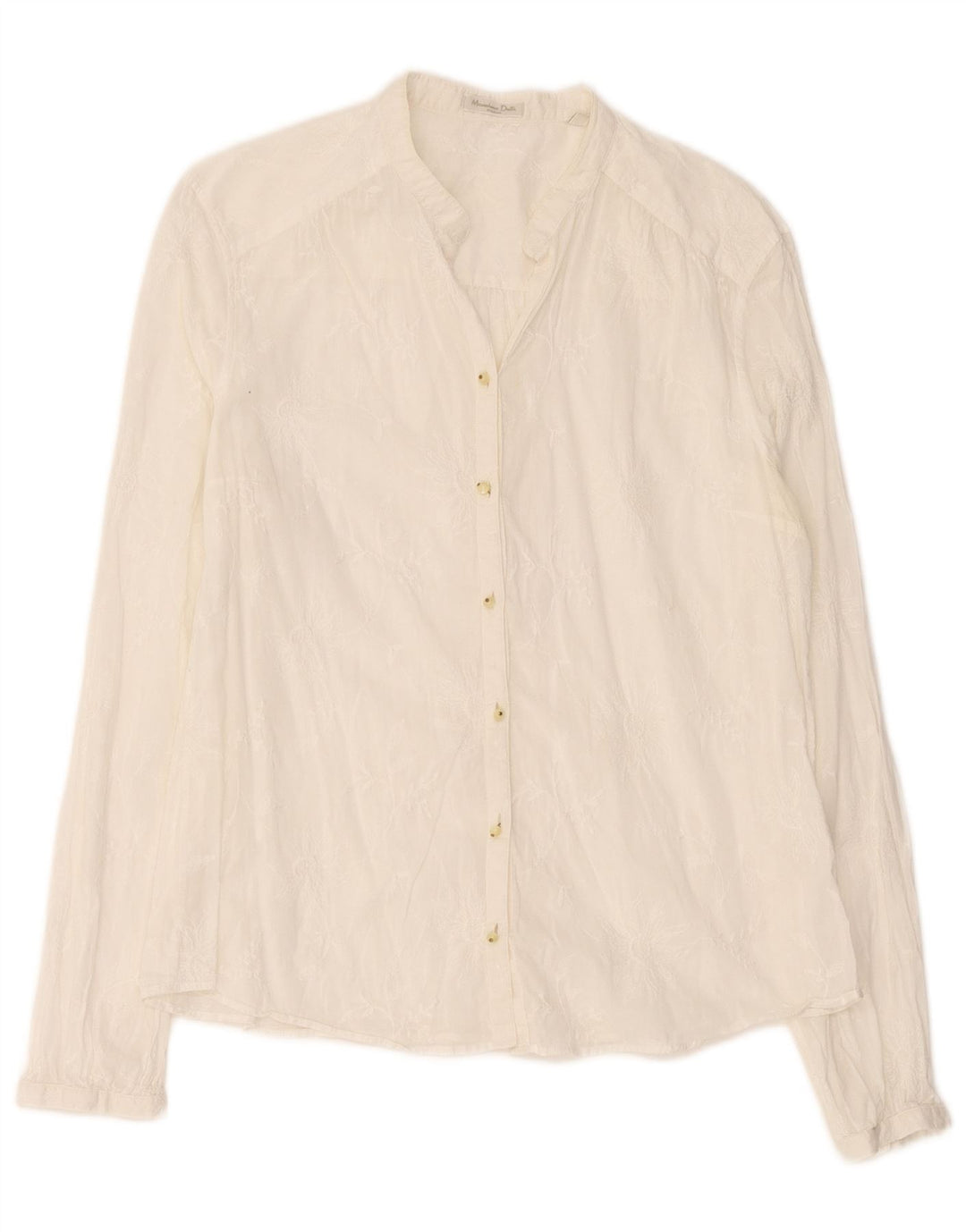 Massimo Dutti Chemise Femme EU 44 XL Blanc Cassé Floral