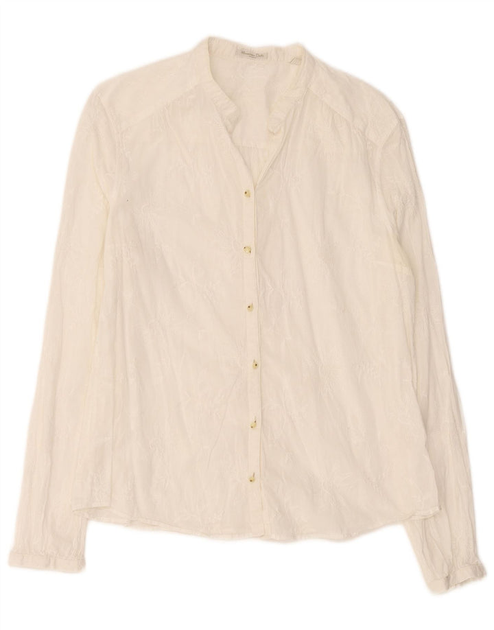 Massimo Dutti Chemise Femme EU 44 XL Blanc Cassé Floral
