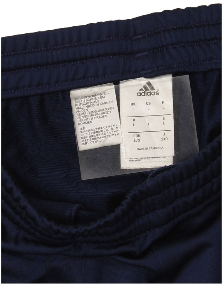 Adidas Pantalon de survêtement pour femme UK 14 Large Bleu Marine Polyester
