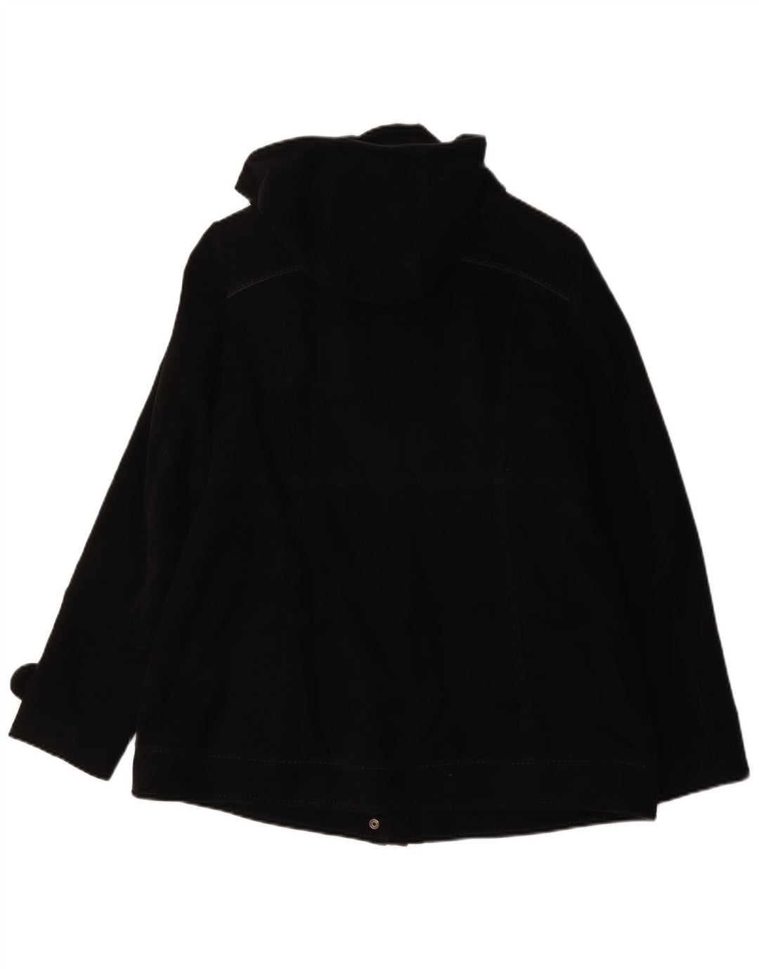 GEOX Respira Duffle Coat Femme UK 12 Coton Noir Moyen