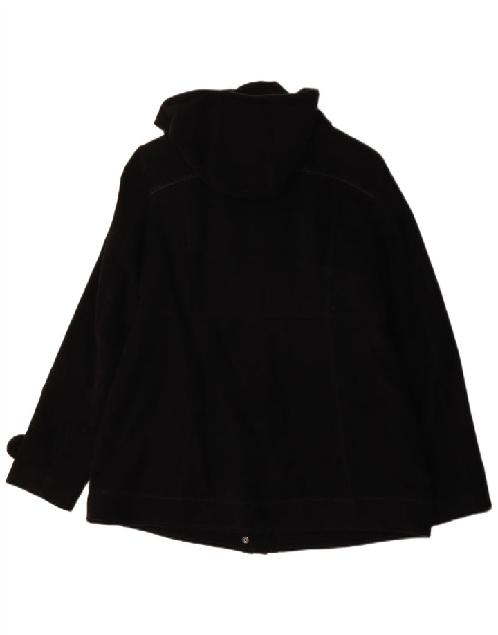 GEOX Respira Duffle Coat Femme UK 12 Coton Noir Moyen