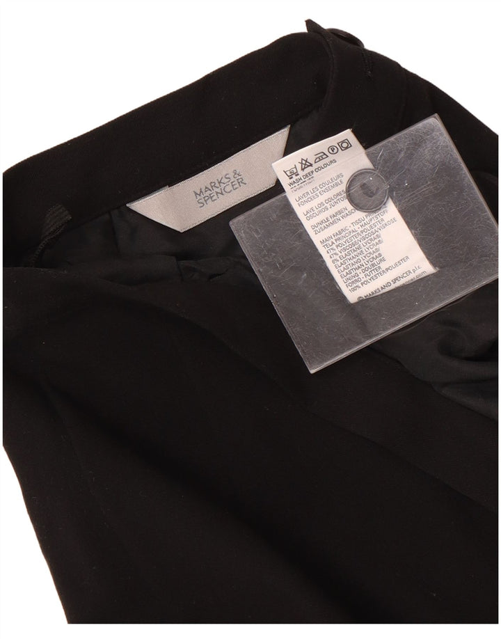 Marks & Spencer Jupe crayon pour femme UK 12 Medium W28 Noir Polyester