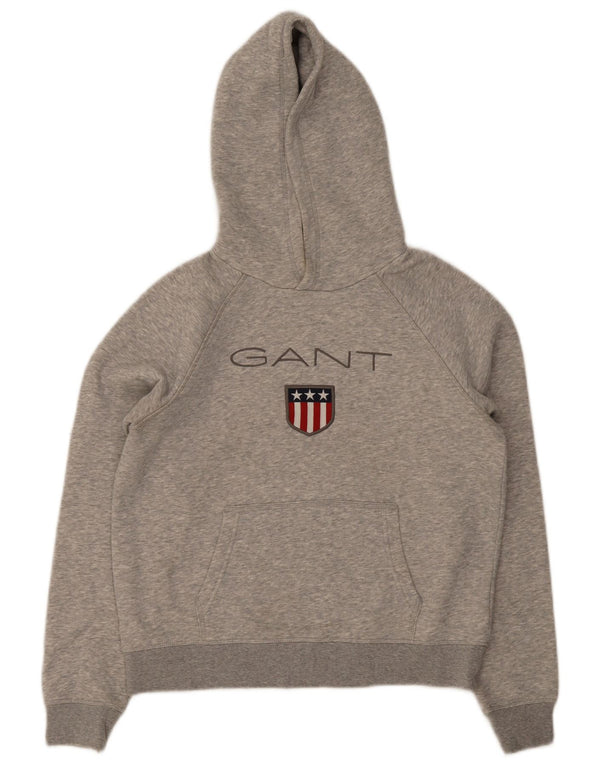 Gant Pull à capuche Graphic Regular Fit pour garçon 14-15 ans Gris Coton