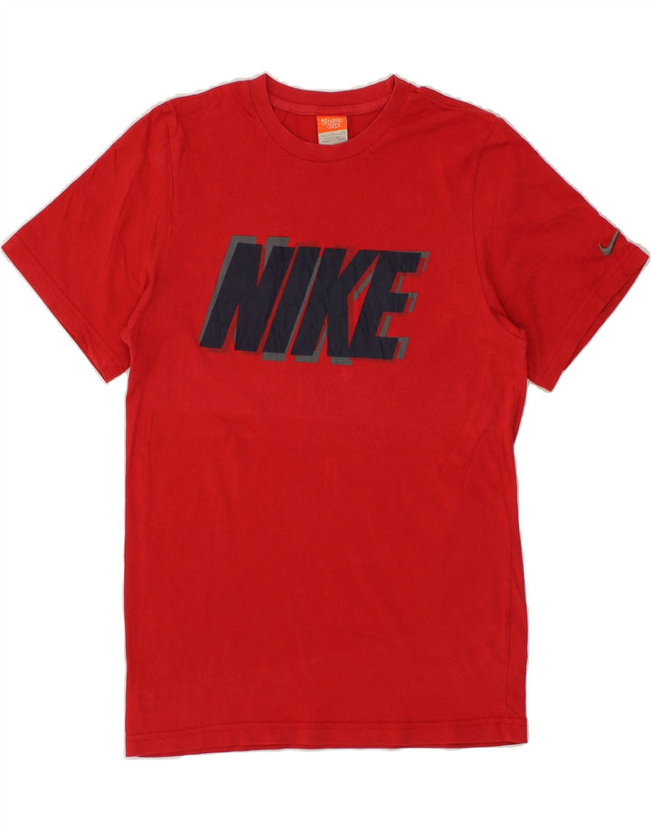 NIKE Mens Graphic T-Shirt Top Small Red Cotton Vintage Nike and Second-Hand Nike from Messina Hembry 