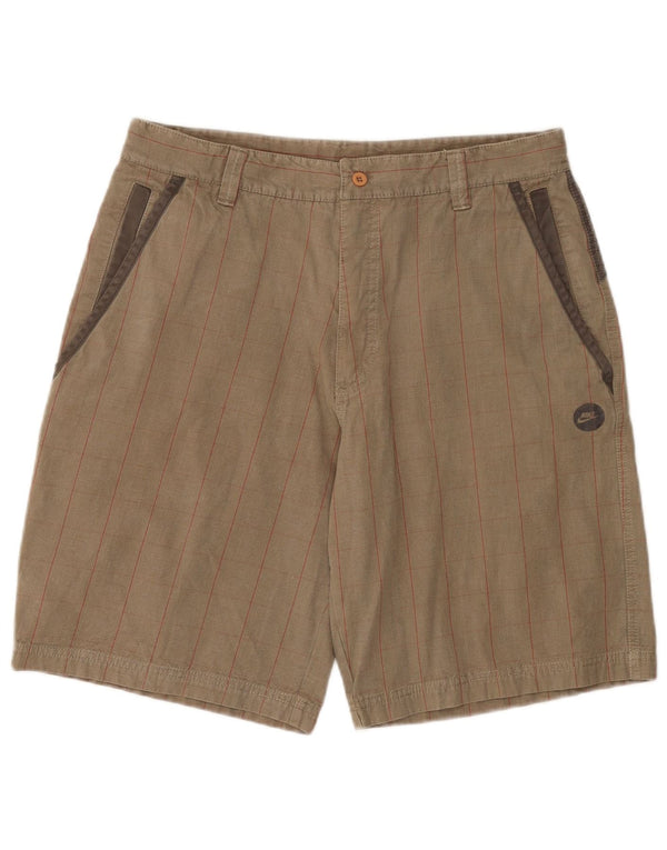 Nike Short cargo pour homme Medium W32 en coton à carreaux beige