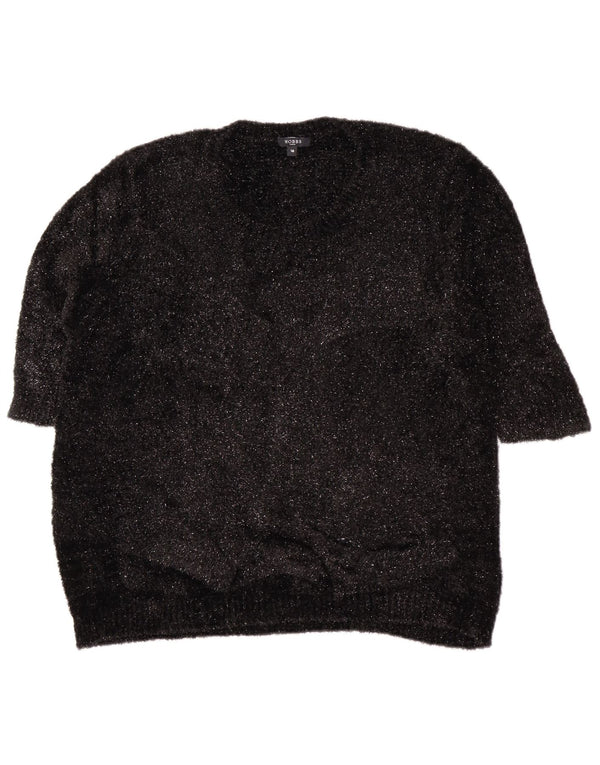 Hobbs Pull à manches 3/4 et col rond pour femme UK 18 XL Noir moucheté