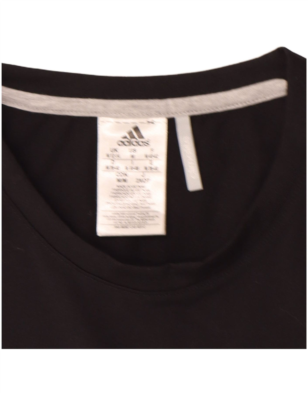 Adidas Climalite T-Shirt Top UK 12/14 Moyen Noir Polyester