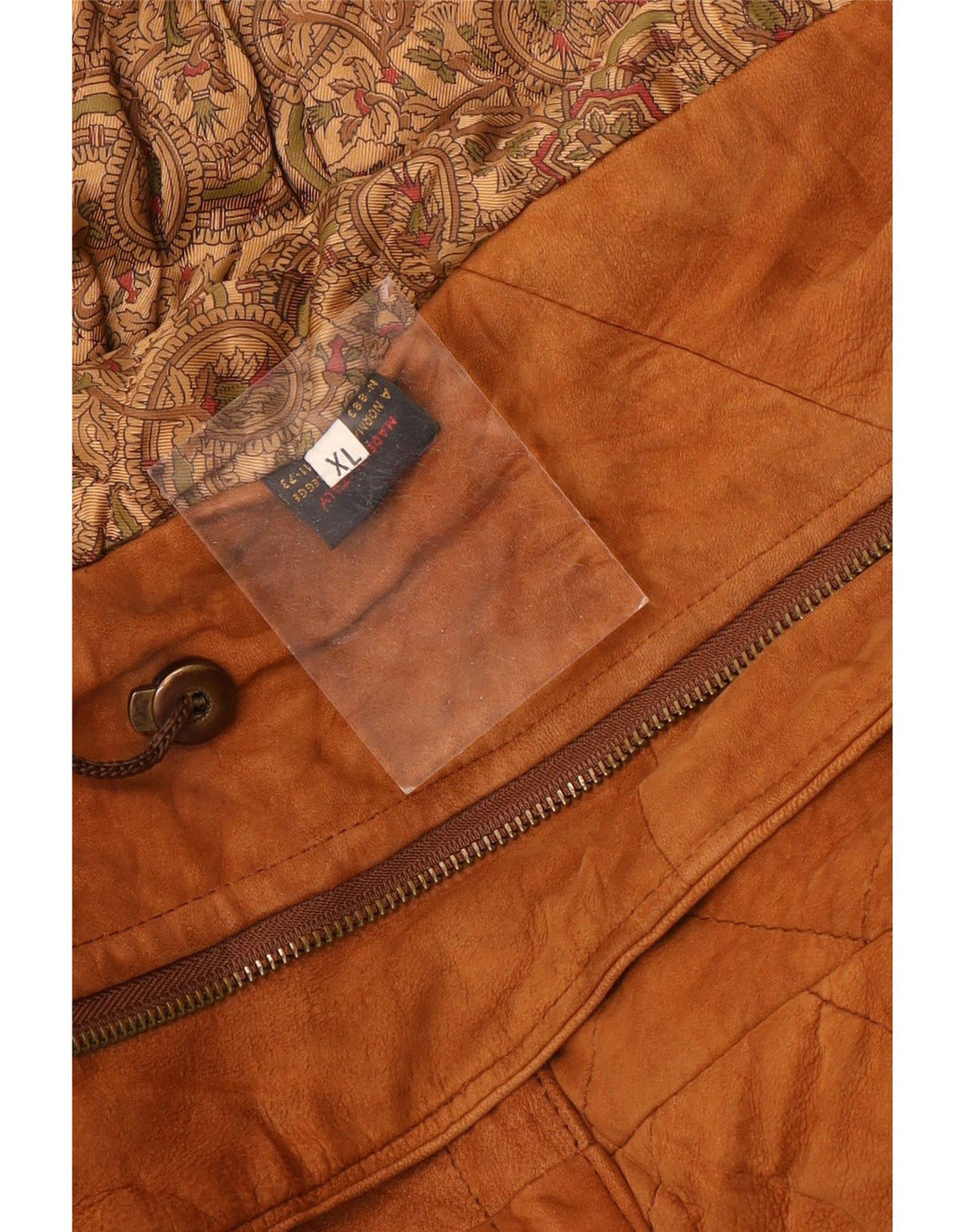 veste en daim homme vintage UK 42 XL cuir marron