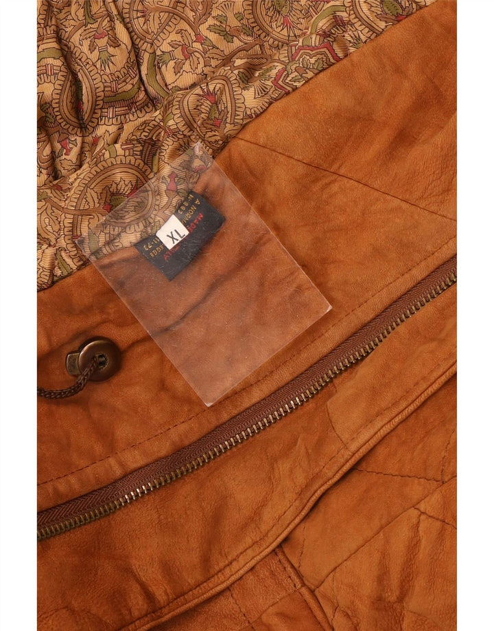veste en daim homme vintage UK 42 XL cuir marron