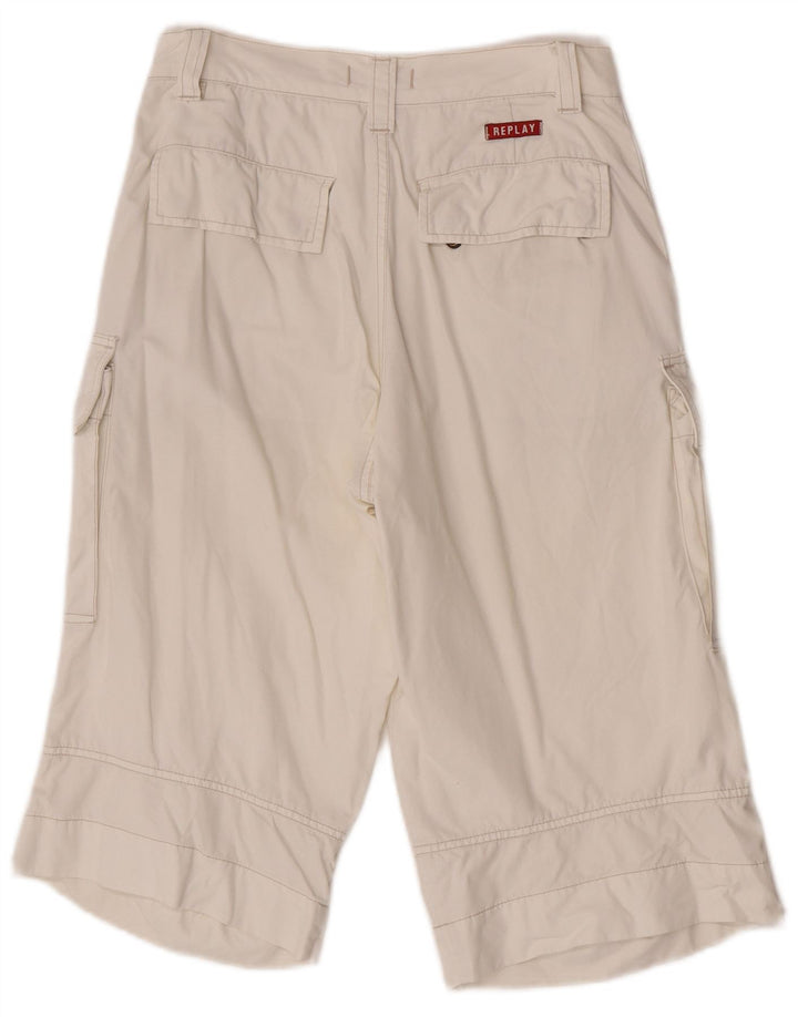 Replay Short Cargo Homme W28 Petit Blanc