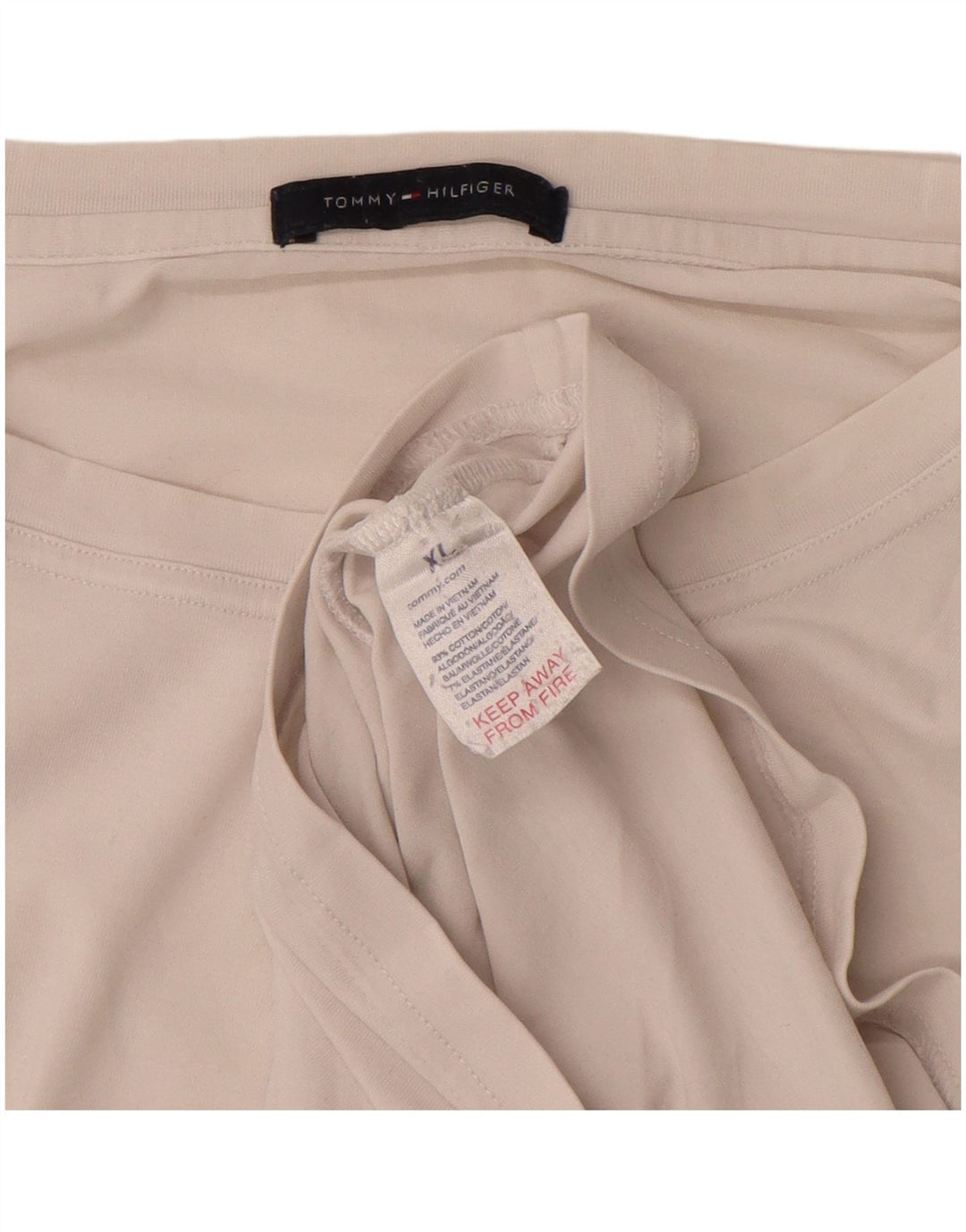 Tommy Hilfiger Haut à manches longues pour femme UK 18 XL Blanc cassé Coton