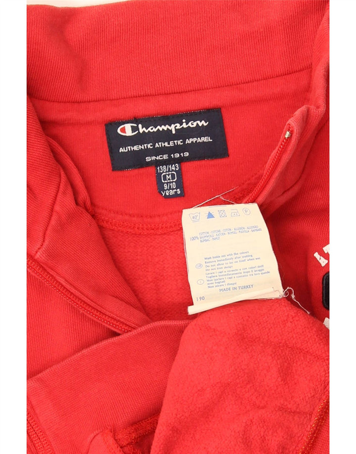 CHAMPION Veste de Survêtement Garçon 9-10 Ans Coton Rouge Moyen