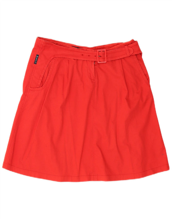 Armani Jupe trapèze pour femme US 8 Medium W30 Coton rouge