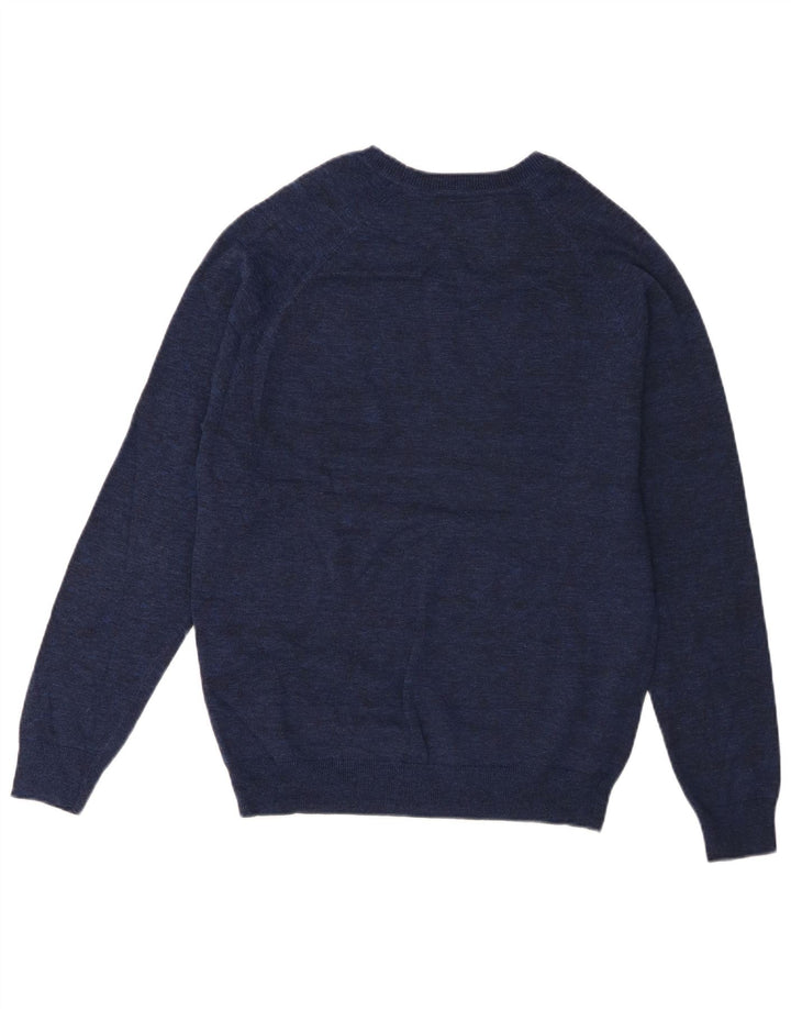 Superdry Pull ras du cou pour homme en coton bleu moyen