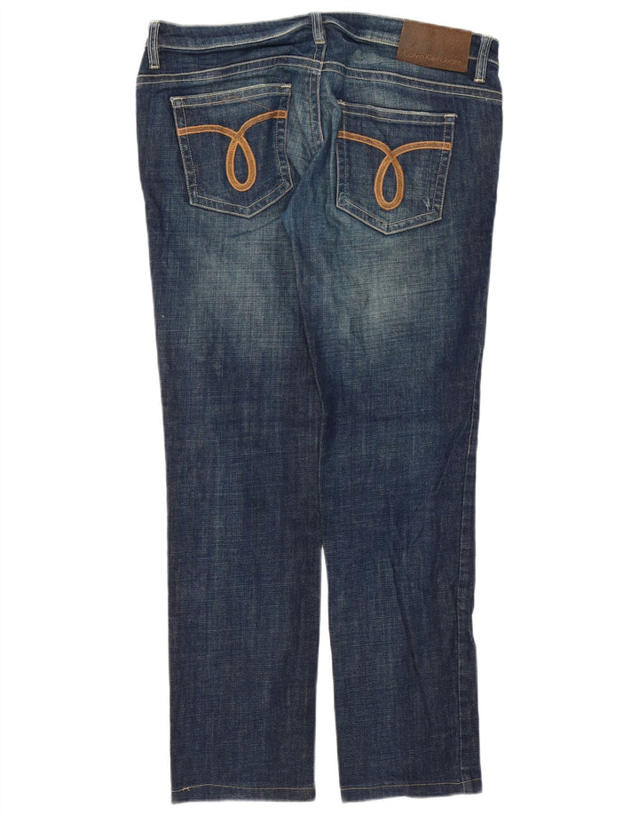 Calvin Klein Jean Slim W31 L29 Femme Bleu Coton