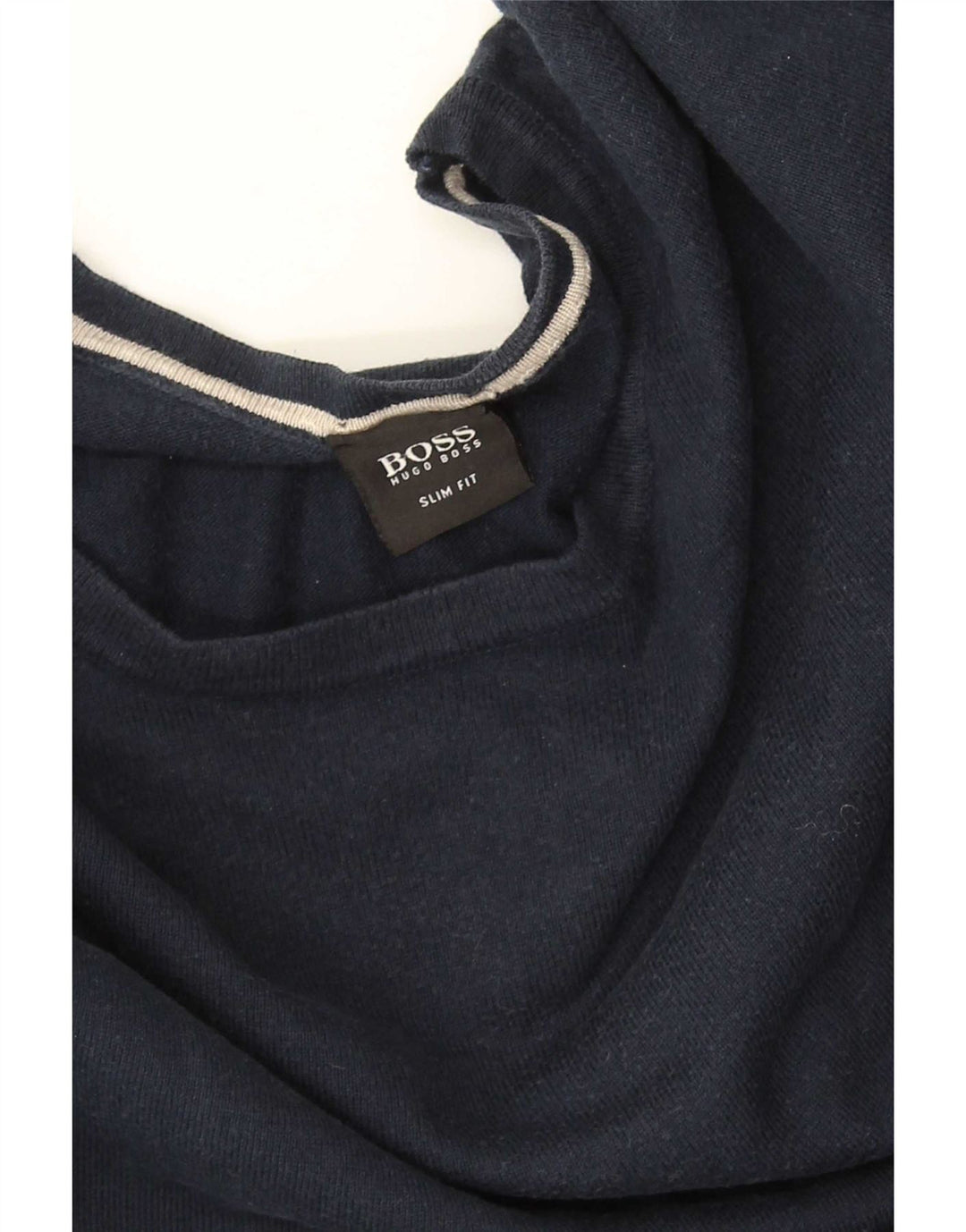 Hugo Boss Pull ras du cou pour homme, grand bleu marine