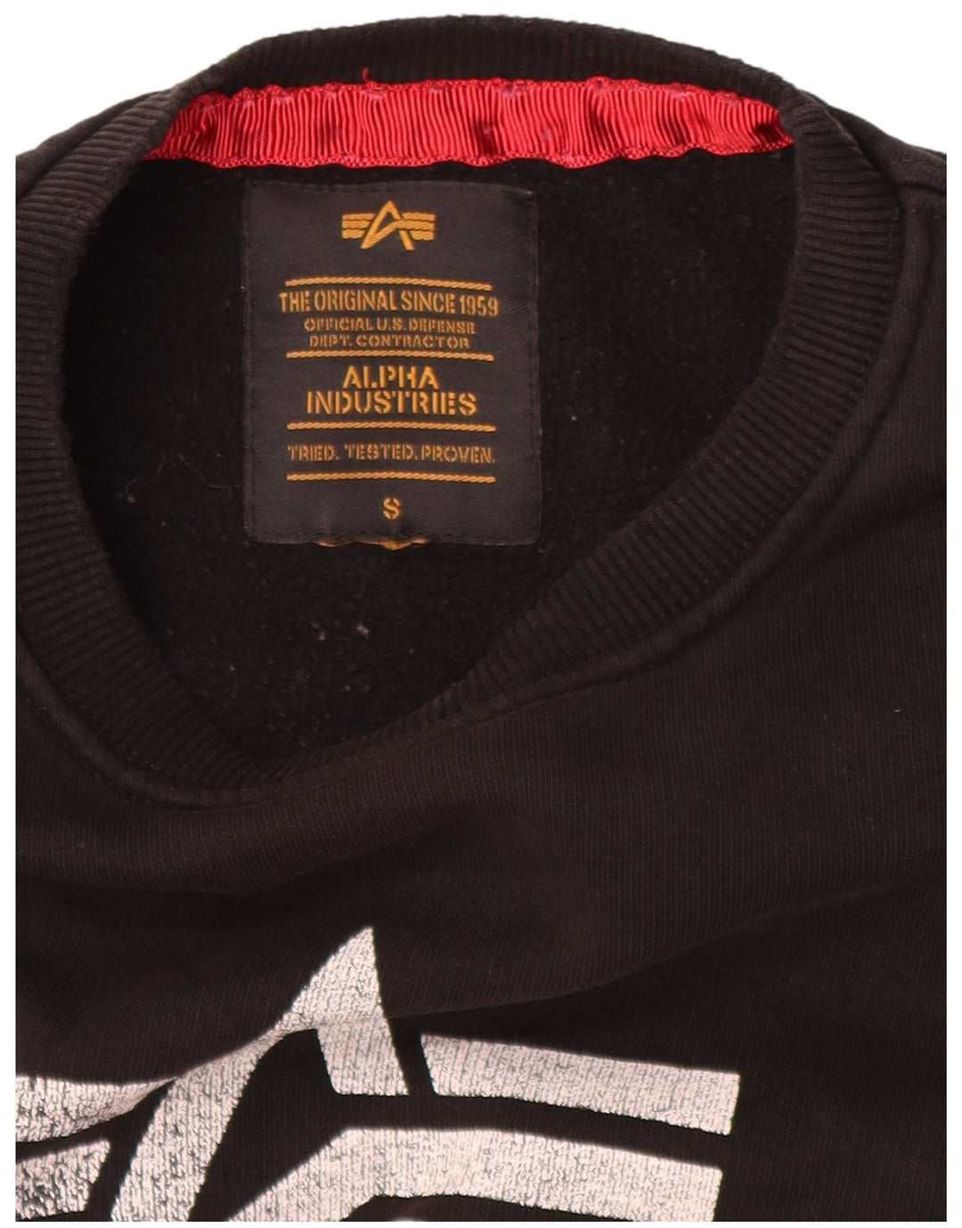 Alpha Industries Sweat-shirt graphique pour hommes, petit, noir