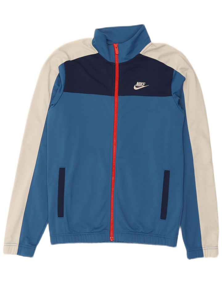 Nike Veste de survêtement pour homme XS Bleu Colorblock Polyester