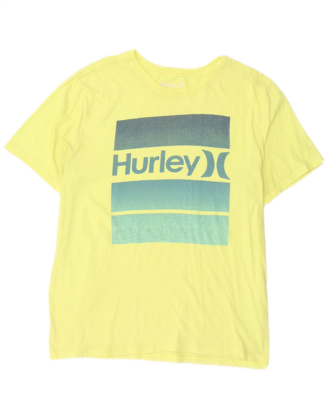 Hurley T-Shirt Graphique Homme Haut Large Jaune Polyester