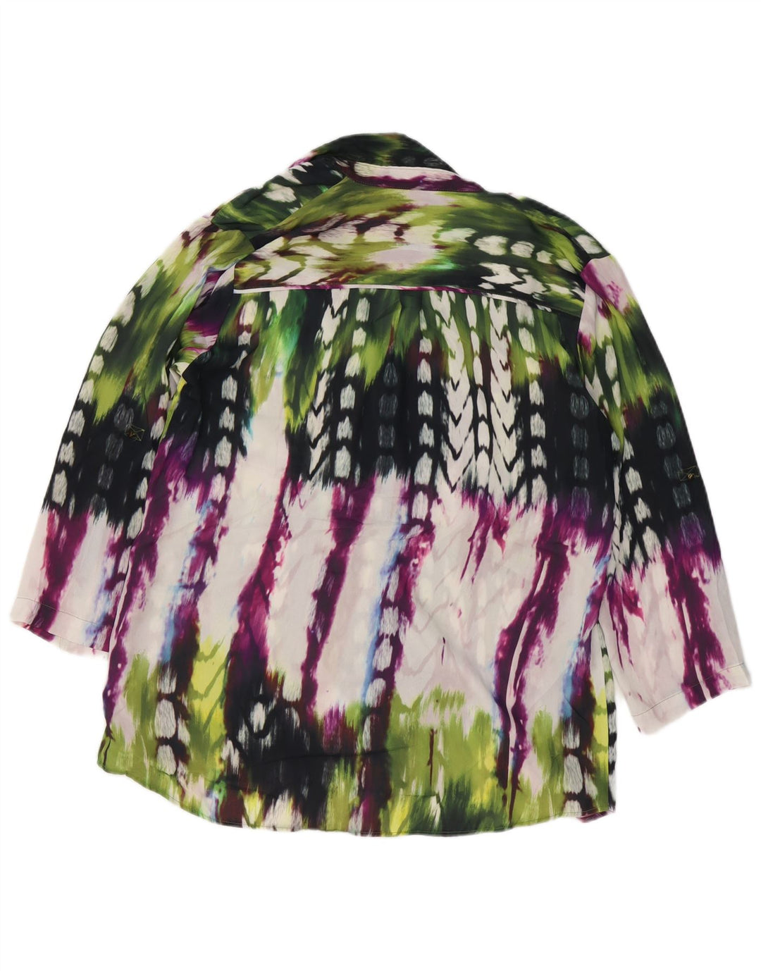 Mossimo Chemise Chemisier Femme UK 44 Grand Polyester Tie Dye Multicolore
