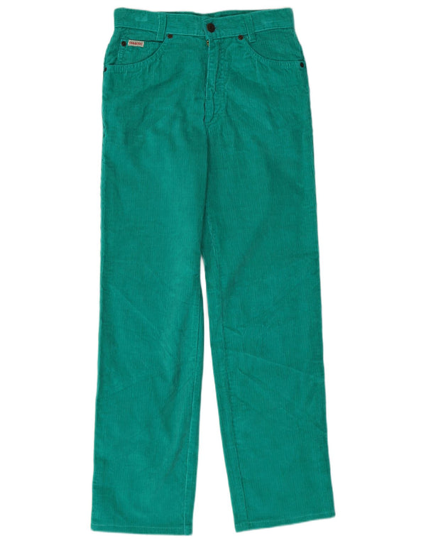 Carrera Pantalon droit en velours côtelé pour fille 13-14 ans W24 L27 Vert Coton