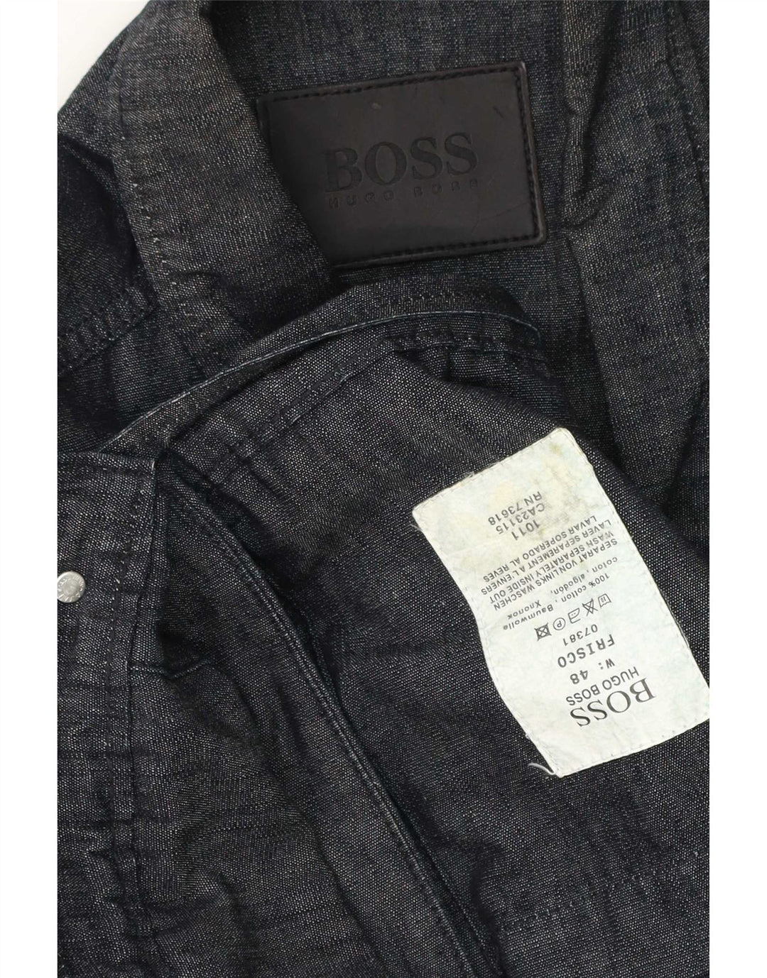 Hugo Boss Veste utilitaire IT 48 en coton bleu marine moyen