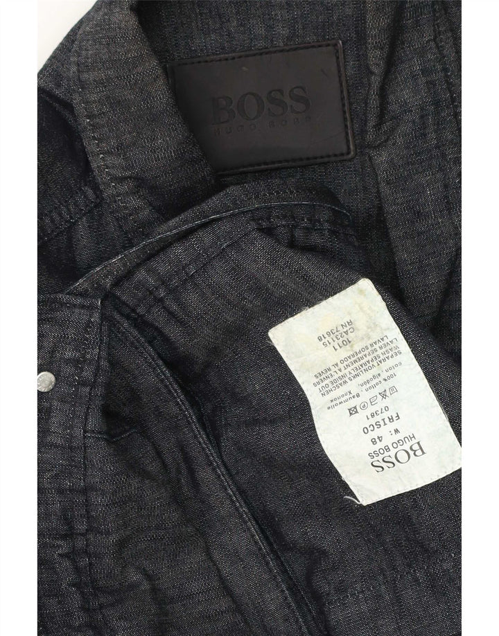 Hugo Boss Veste utilitaire IT 48 en coton bleu marine moyen