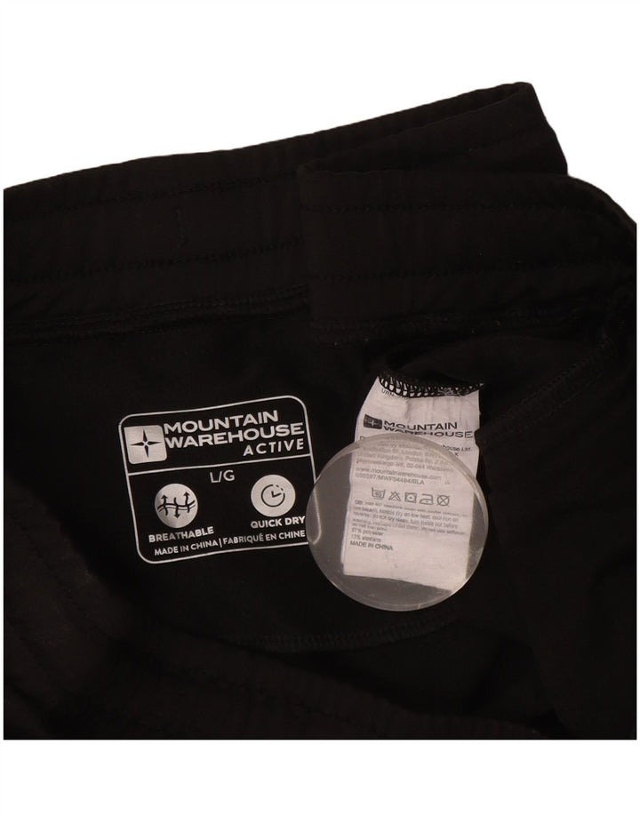 Mountain Warehouse Pantalon de Survêtement Homme Large Noir Polyester