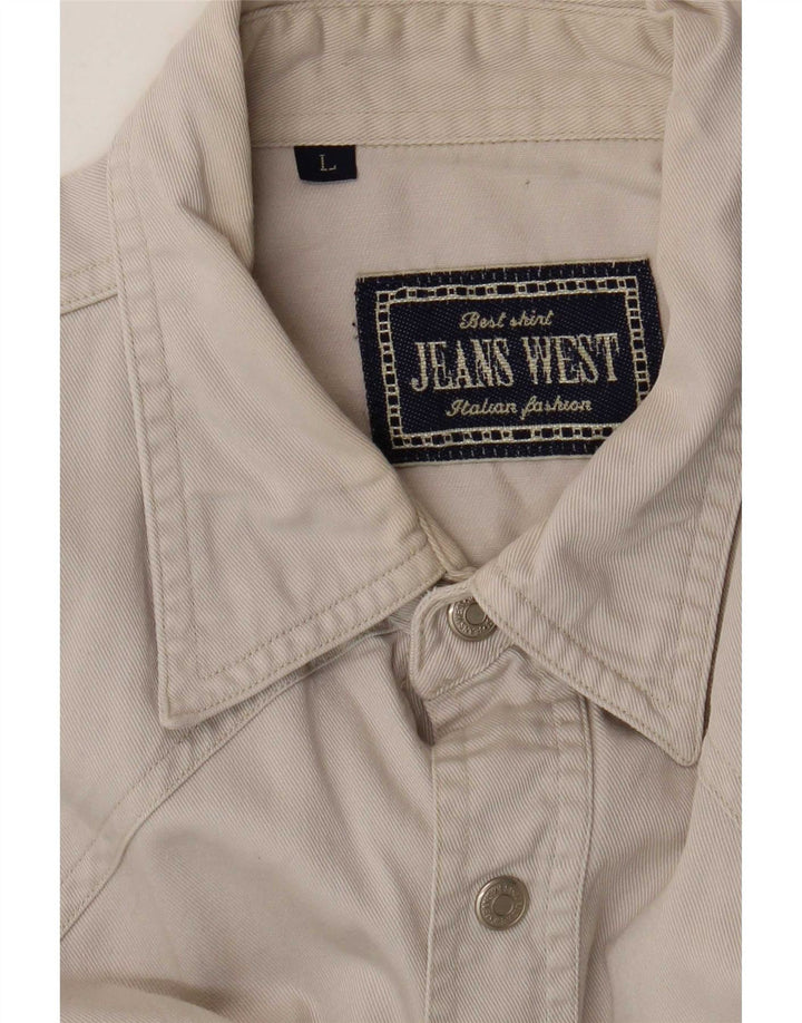 Chemise en jean homme vintage grand beige