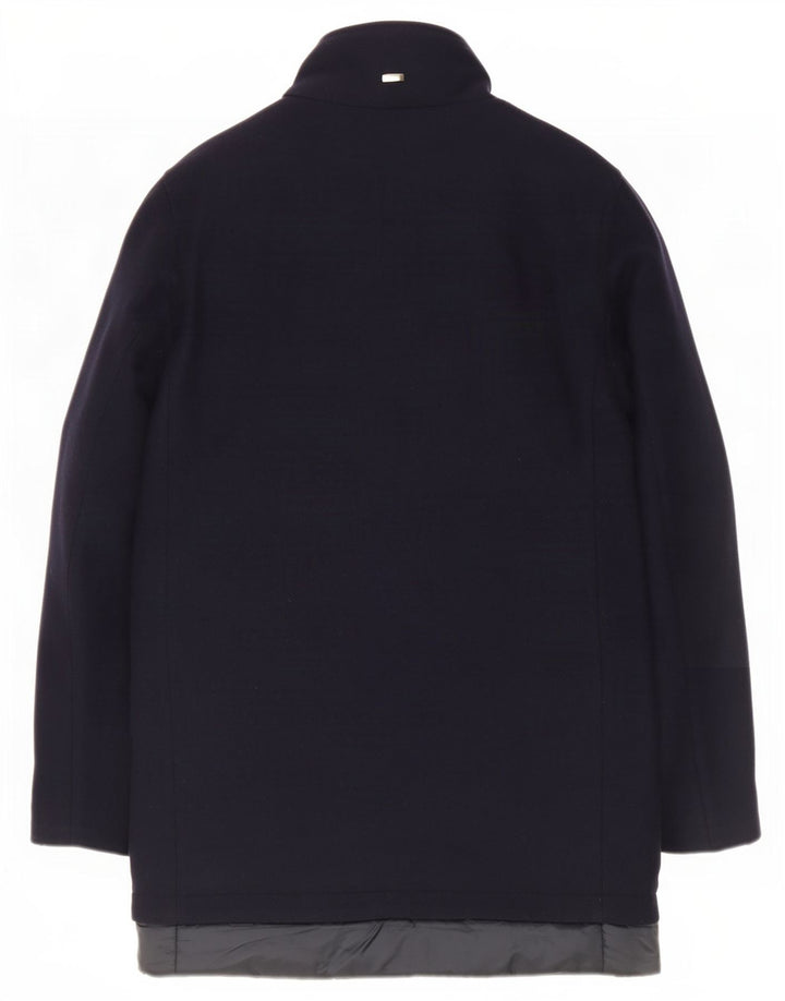 Herno Pardessus Homme IT 44 XS Bleu Marine Laine