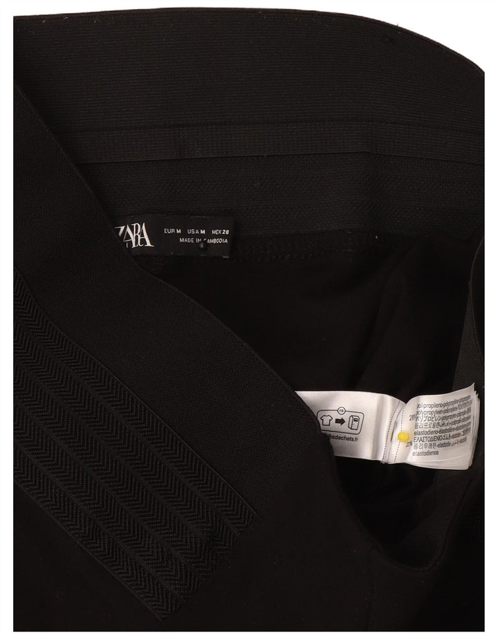 Zara Leggings Femme UK 12 Polyester Noir Moyen