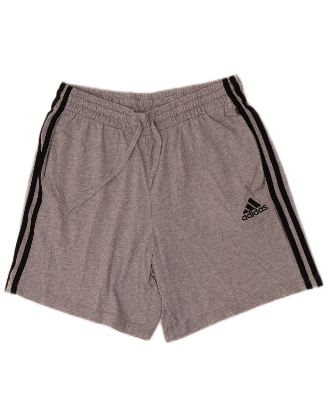 Adidas Short de Sport Homme Gris Moyen Coton