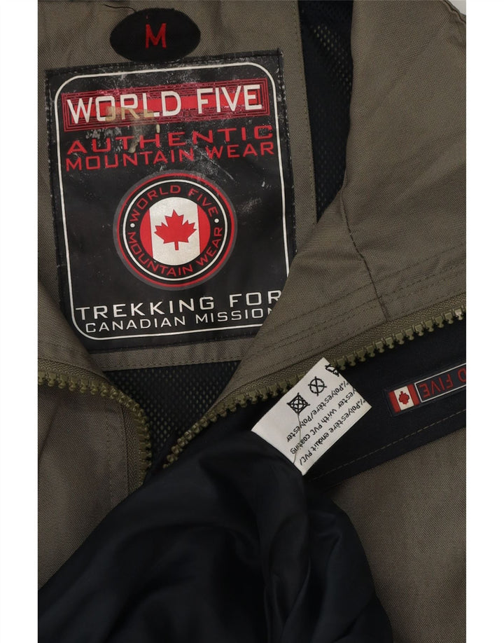 VINTAGE Veste de pluie homme UK 38 Polyester kaki moyen