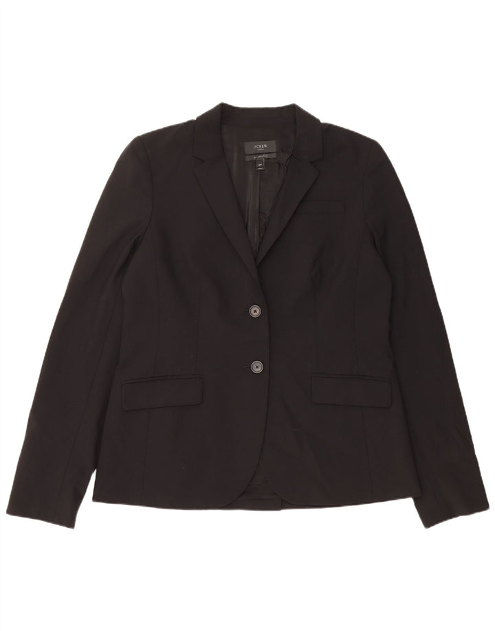 J. CREW Veste blazer à 2 boutons pour femme US 14 XL Laine noire