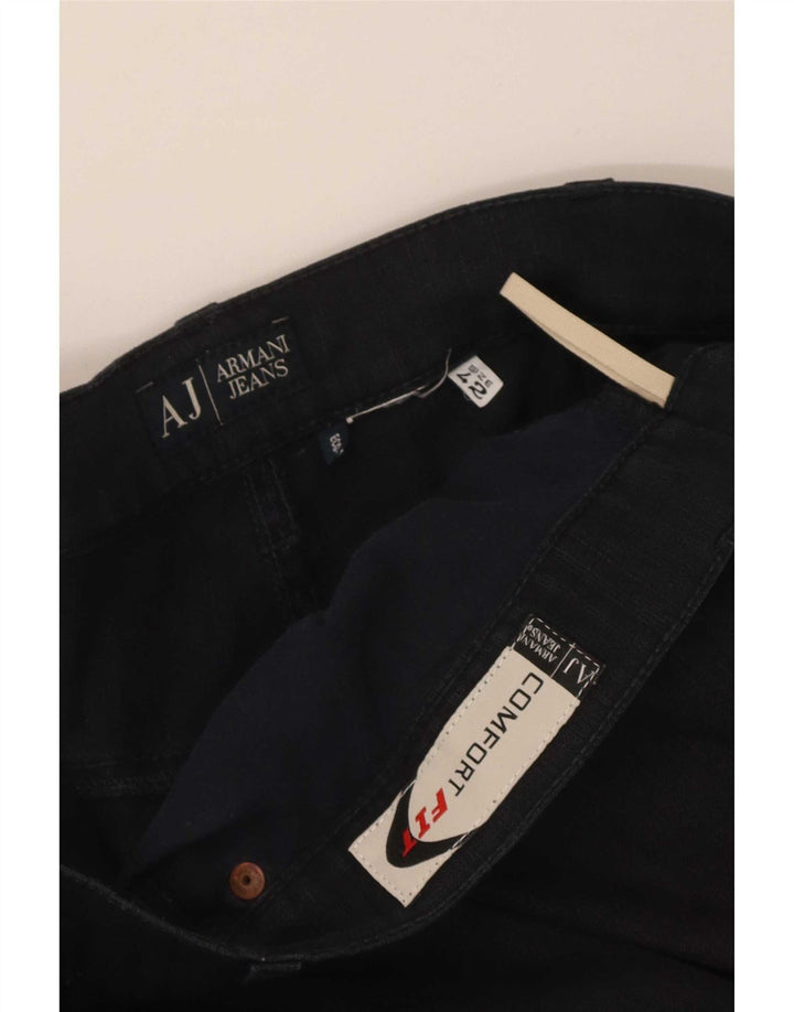 Armani Pantalon décontracté droit pour homme W42 L30 Noir