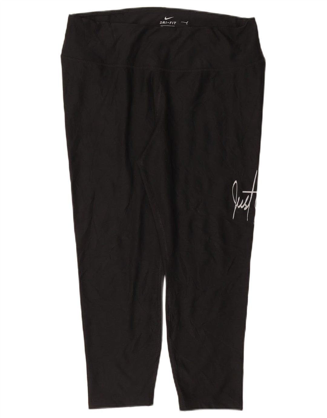 NIKE Legging Capri Dri Fit Graphic pour femme UK 18 XL Noir Polyester