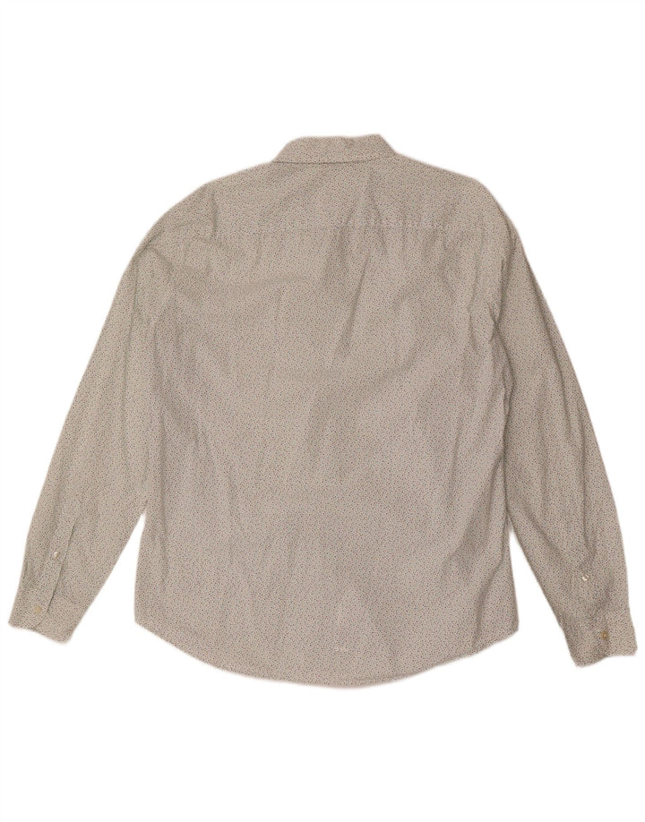 BENETTON Chemise Slim Fit Homme Blanc à Pois