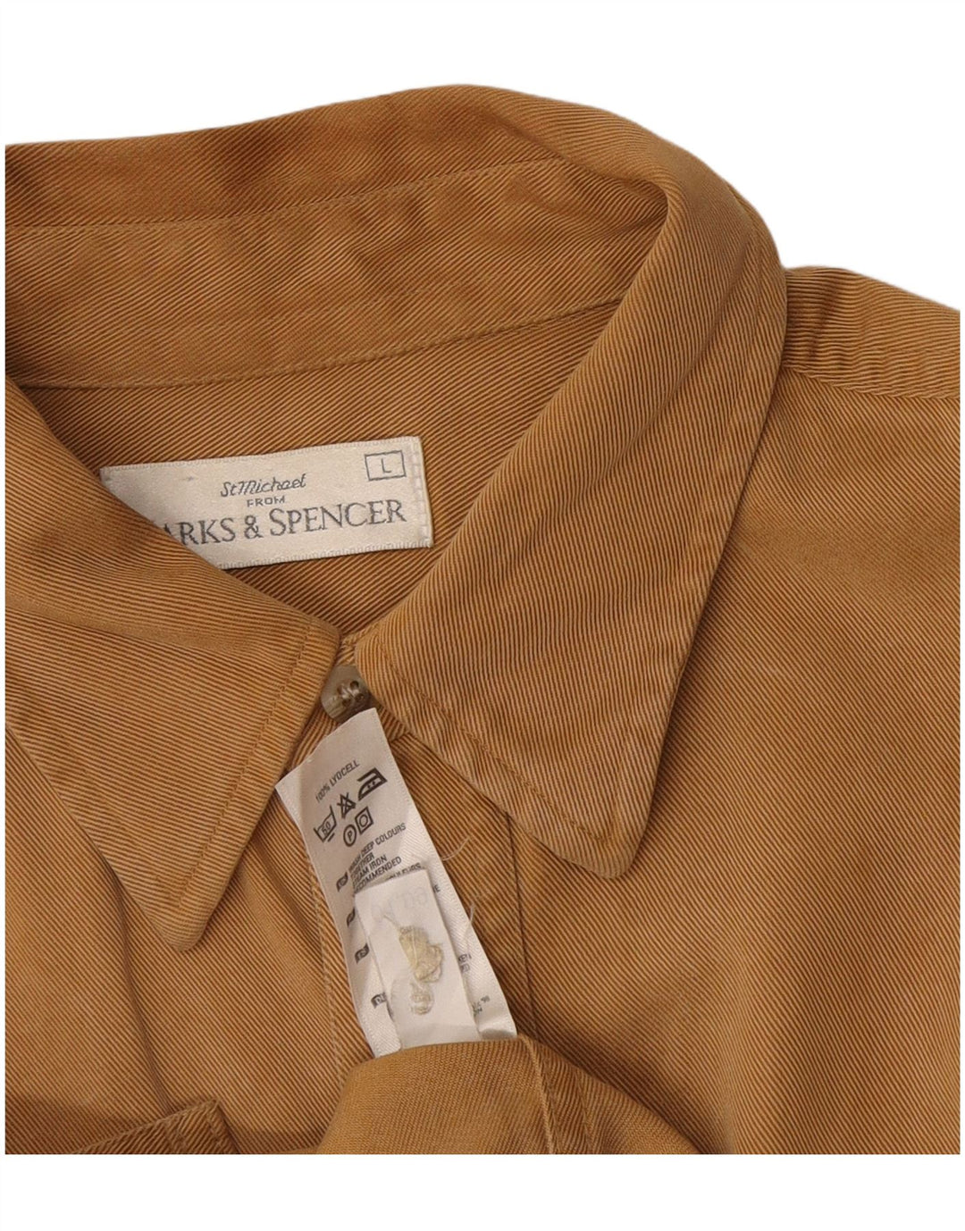 Marks & Spencer Chemise Homme Large Beige Lyocell