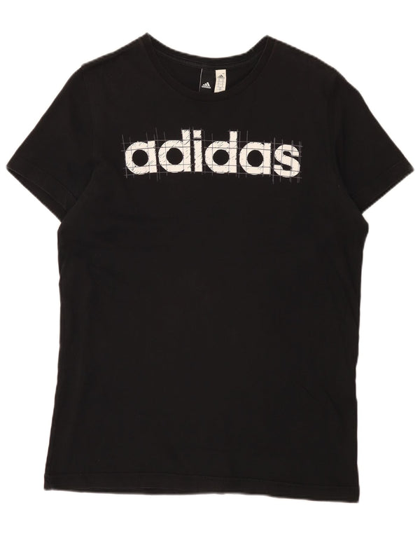 Adidas T-shirt graphique pour homme en coton noir moyen