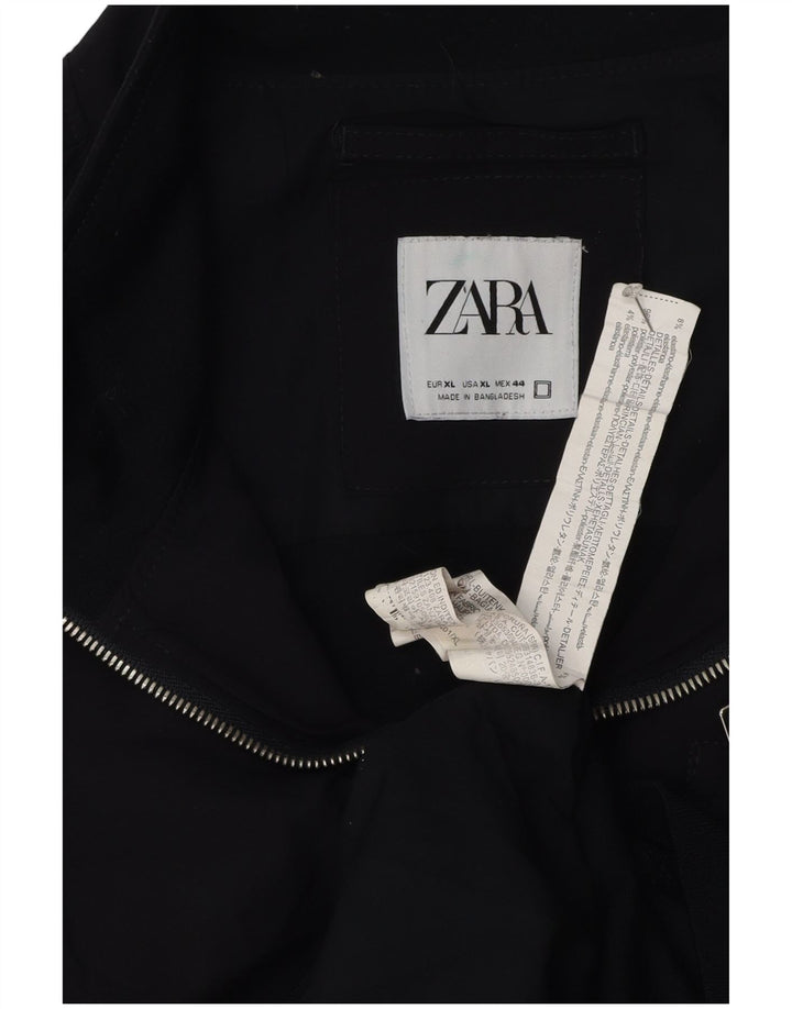 Zara Veste Bomber Homme UK 42 XL Noir Polyester