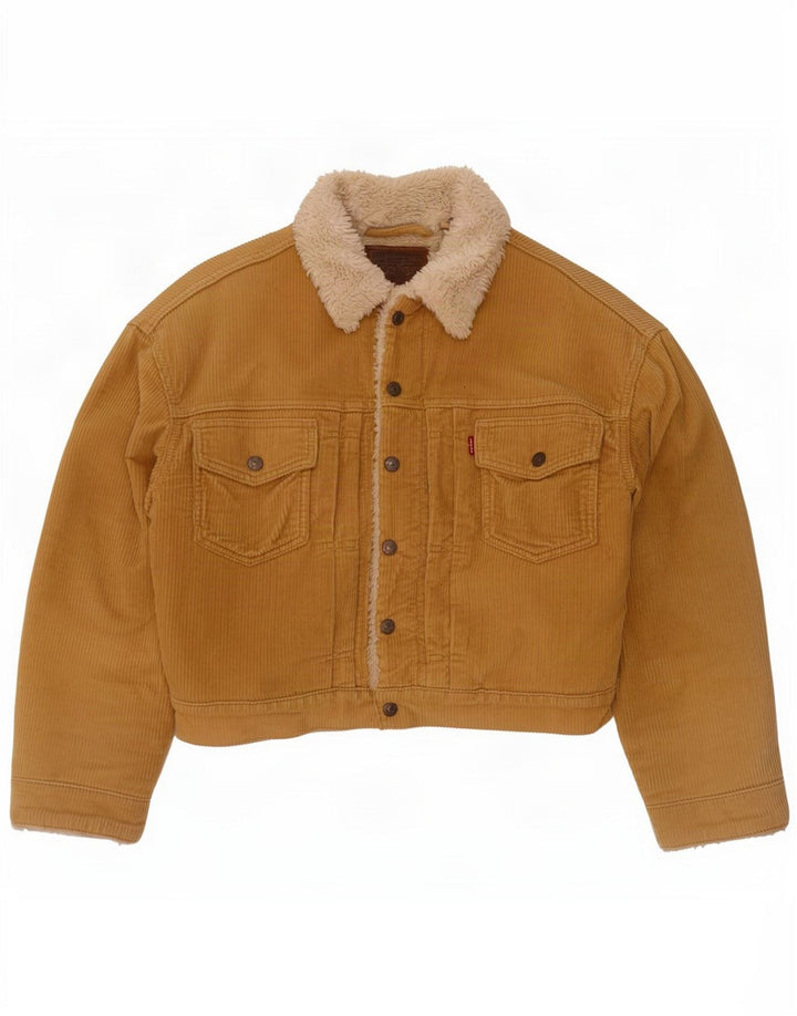 Levi's Veste surdimensionnée en velours côtelé Sherpa pour femme UK 10 Small Beige