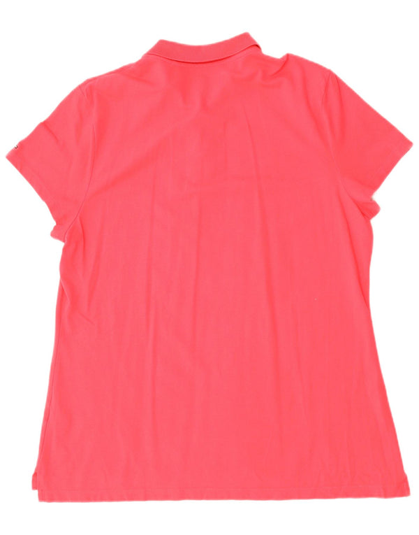 TOMMY HILFIGER Polo Graphique Femme UK 20 2XL Coton Rouge