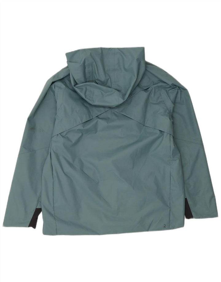 DECATHLON Veste de pluie à capuche Quechua Garçon 12-13 ans Vert Polyester