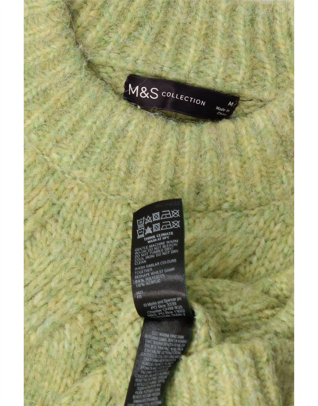 Marks & Spencer Pull ras du cou pour femme UK 14 Vert moyen