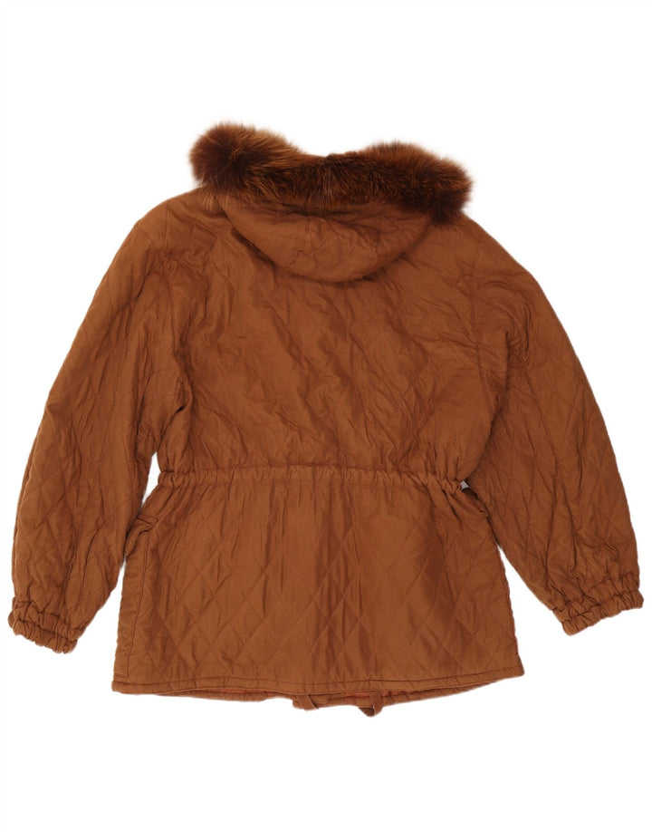 Ileana Zara Veste matelassée à capuche surdimensionnée pour femme IT 40 Small Marron