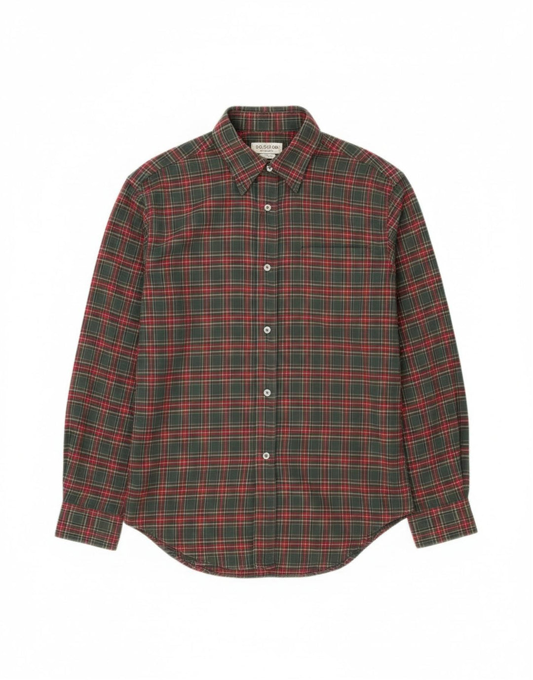 Sisley Chemise en flanelle pour femme UK 10 Petit coton à carreaux vert