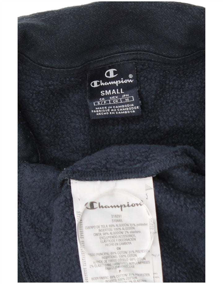 Champion Sweat-shirt à col zippé pour homme Petit coton bleu marine